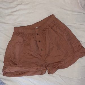Free People Intimately Oversized Shorts in Brown